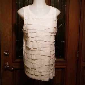 Loft Cream sleeveless shell